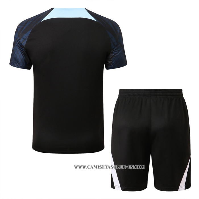 Chandal del Inter Milan 22-23 Manga Corta Negro - Pantalon Corto